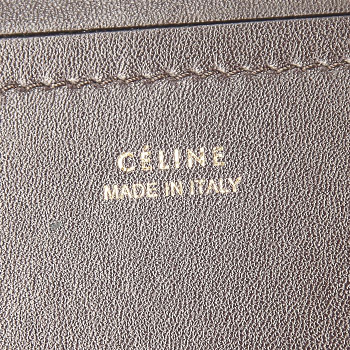 Bolsito de mano Celine en piel de lagarto degradada color caramelo y marrón oscuro y cuero marrón oscuro - Detail D3