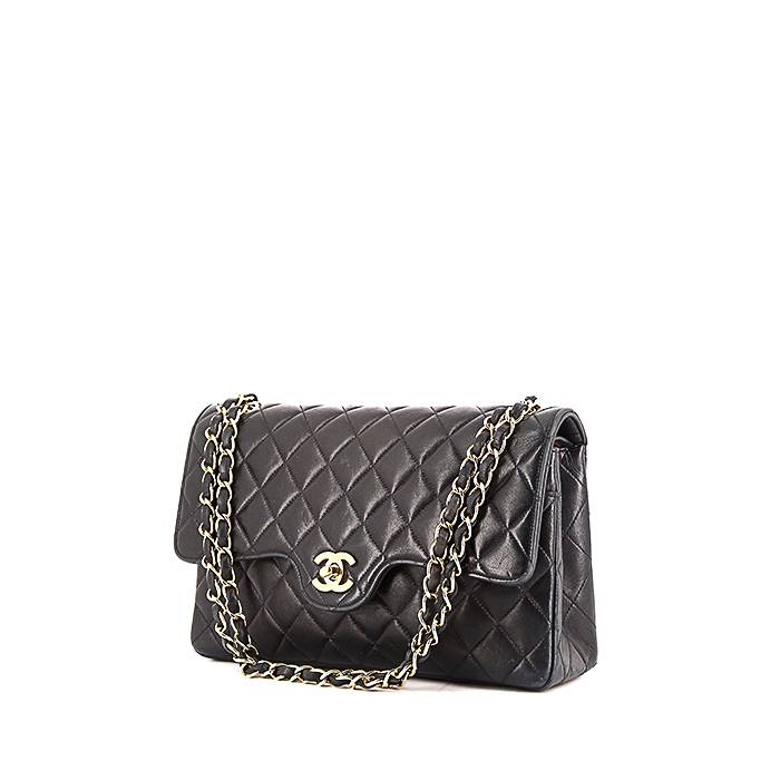 Borsa Chanel Vintage in pelle trapuntata blu marino