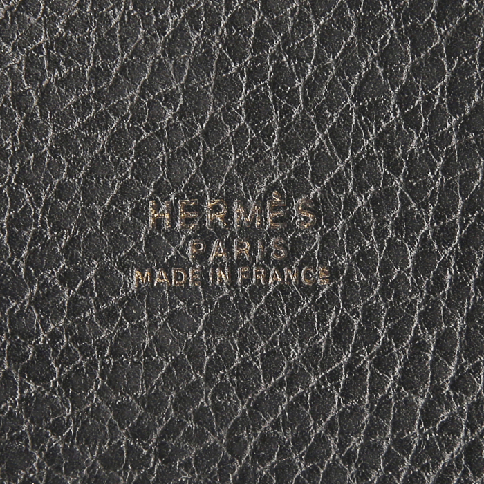 Shopping bag Hermès Market in pelle martellata nera - Detail D3