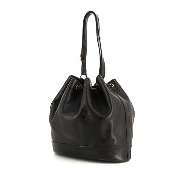 Bolso Cabás Hermès Market en cuero granulado negro