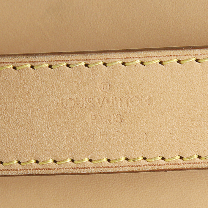 Borsa da viaggio Louis Vuitton Marin - Travel Bag in tela monogram marrone e pelle naturale - Detail D3