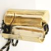 Bolso bandolera Saint Laurent Vintage en metal dorado y lona negra - Detail D2 thumbnail