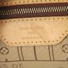 Shopping bag Louis Vuitton Neverfull modello medio in tela monogram e pelle naturale - Detail D3 thumbnail