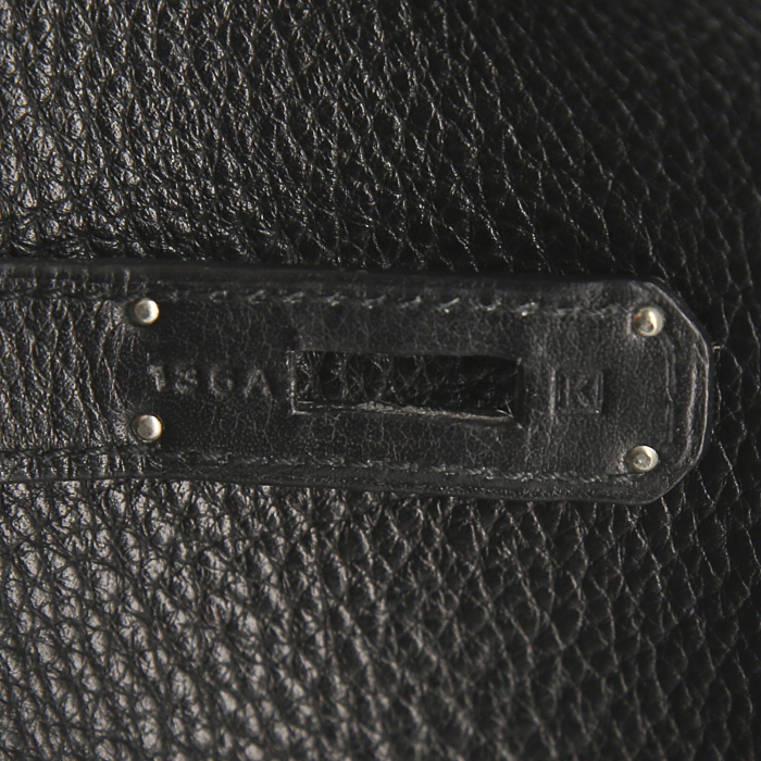 Borsa Hermes Birkin 35 cm in pelle togo nera - Detail D4