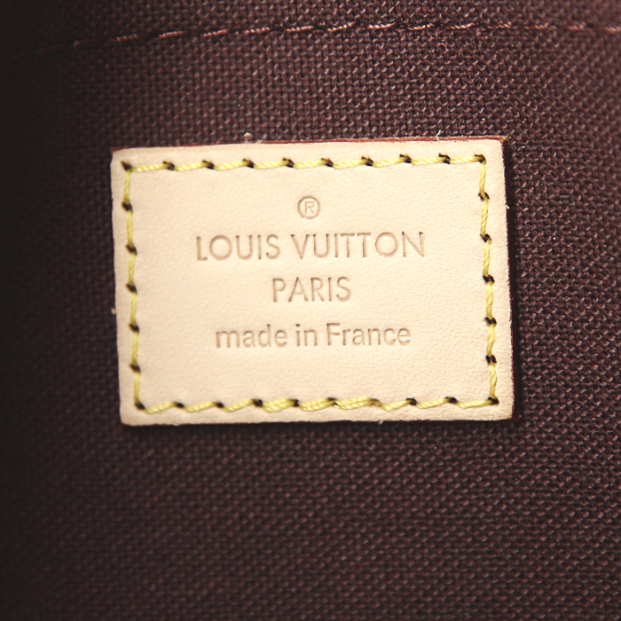 Borsa Louis Vuitton Favorite in tela monogram marrone e pelle naturale - Detail D4