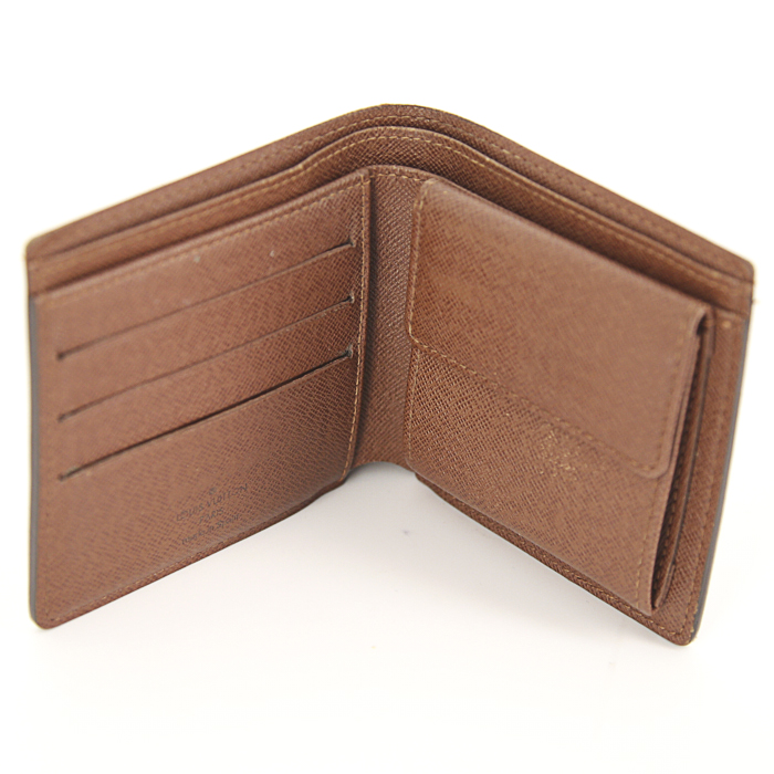 Portefeuille Louis Vuitton en toile monogram et cuir marron - Detail D2