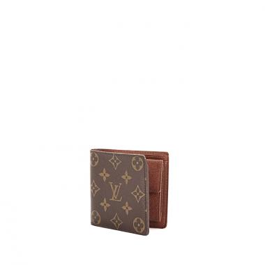 Billetera Louis Vuitton en lona Monogram y cuero marrón