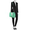 Chanel  Boy large model  shoulder bag  in green quilted leather - Detail D2 thumbnail