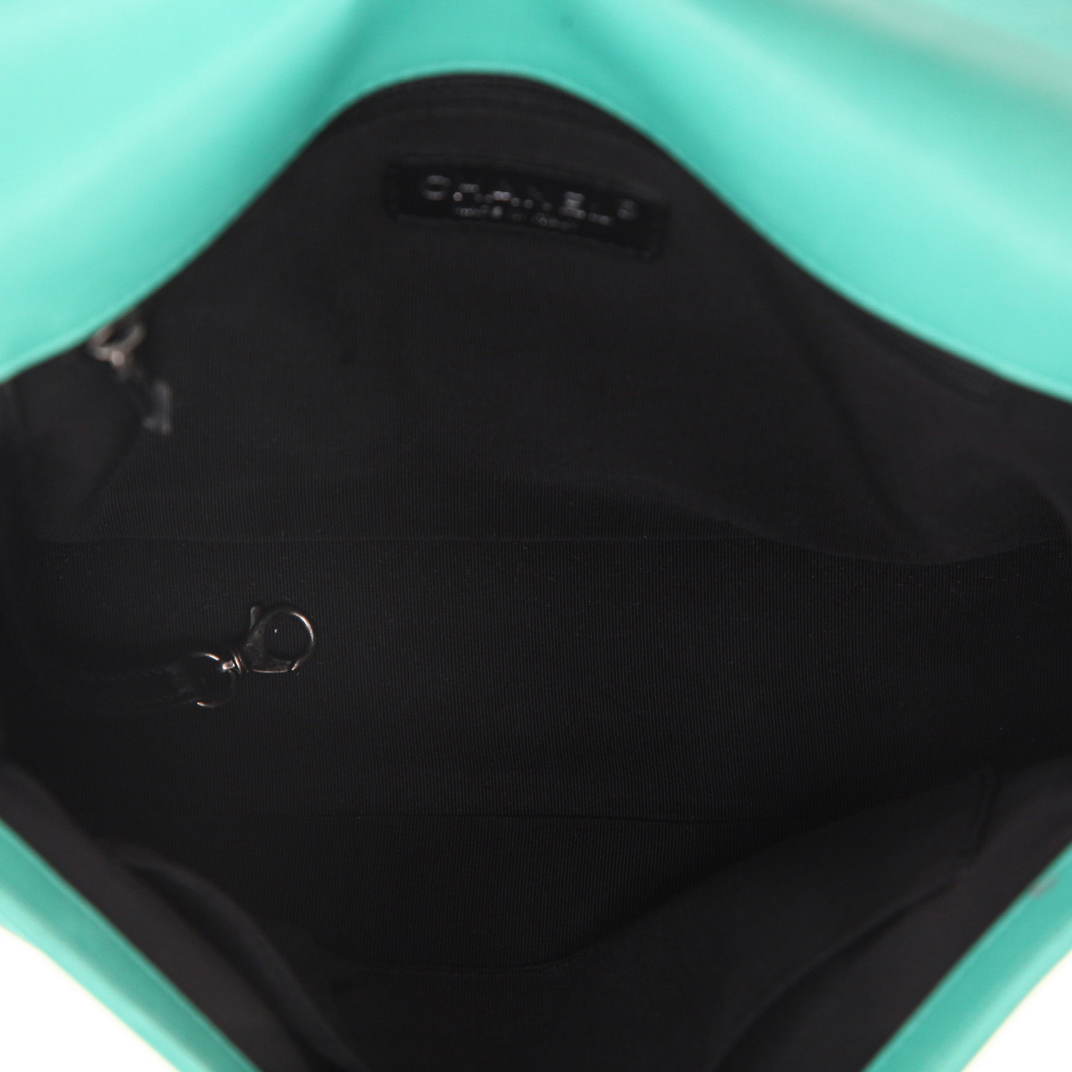 Borsa a tracolla Chanel  Boy modello grande  in pelle trapuntata verde - Detail D3