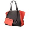Fendi 3 Jours handbag in black leather and red leather - 00pp thumbnail