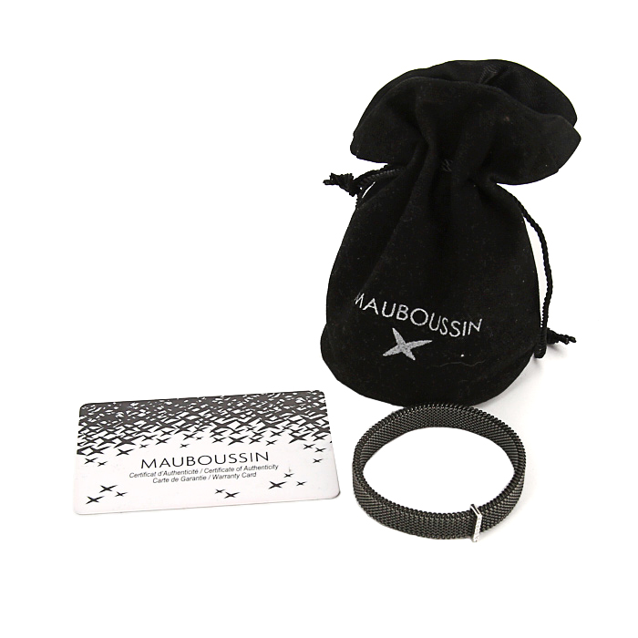 Bracciale Mauboussin Moi Non Plus & Toi Non Plus in oro bianco 14k,  acciaio nero e diamanti