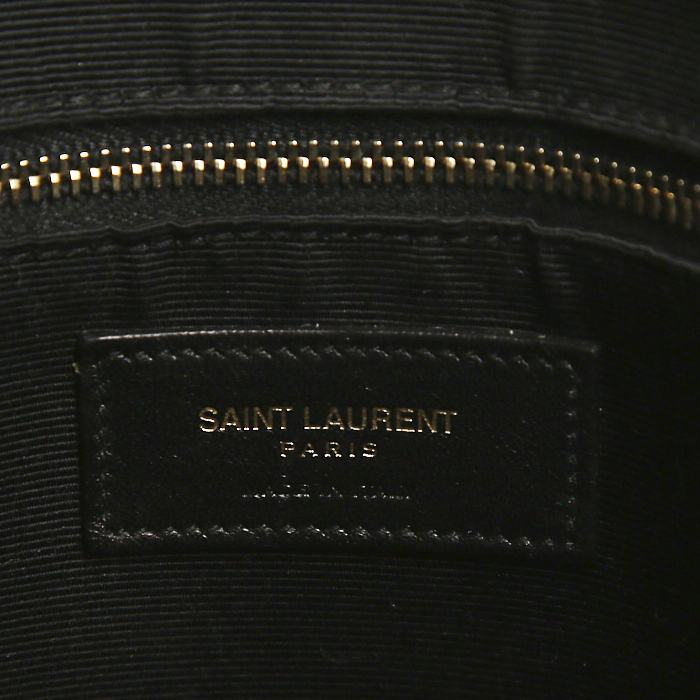 Sac à main Saint Laurent Sac de jour grand modèle en cuir grainé noir - Detail D3