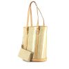 Louis Vuitton Bucket shopping bag in beige monogram patent leather and natural leather - 00pp thumbnail