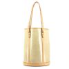 Louis Vuitton Bucket shopping bag in beige monogram patent leather and natural leather - 360 thumbnail