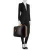 Hermès Vintage suitcase in black Fjord leather and natural leather - Detail D1 thumbnail
