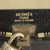 Hermès Vintage suitcase in black Fjord leather and natural leather - Detail D4 thumbnail