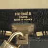 Valigia Hermès Vintage in pelle Fjord nera e pelle naturale - Detail D4 thumbnail