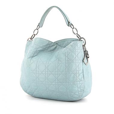 Bolso de mano Dior Dior Soft en cuero azul Celeste