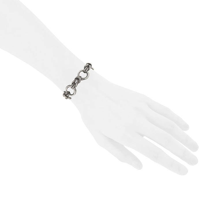 Hermès Noeud Marin 1980's bracelet in silver - Detail D1