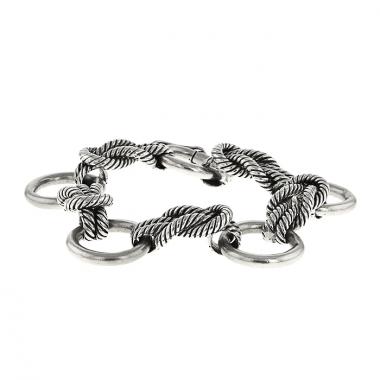 Bracelet époque années 80 Hermès Noeud Marin en argent