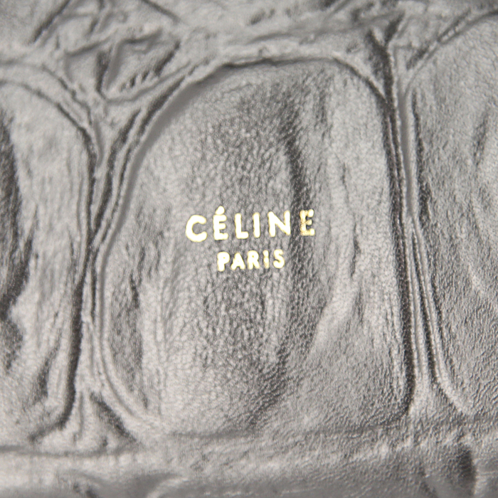 Sac à main Celine Belt moyen modèle en cuir noir - Detail D3
