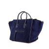 Celine Phantom handbag in blue suede - 00pp thumbnail