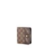Portafogli Louis Vuitton Zippy in tela a scacchi ebana e pelle marrone - 00pp thumbnail