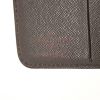 Louis Vuitton Zippy wallet in ebene damier canvas and brown leather - Detail D2 thumbnail