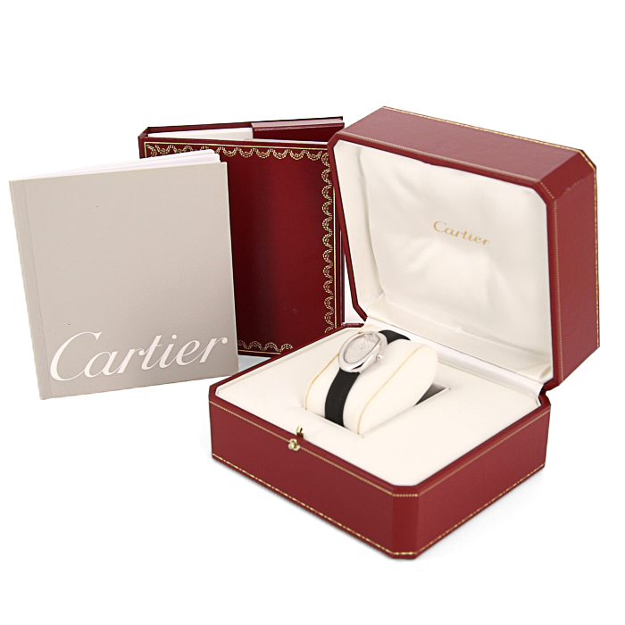 Cartier Baignoire Joaillerie watch in white gold Ref: 1955 Circa 2010 - Detail D2