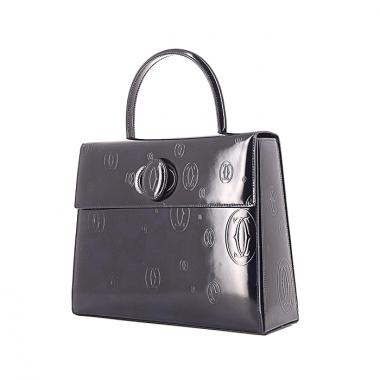 Borsa Cartier in pelle lucida blu marino