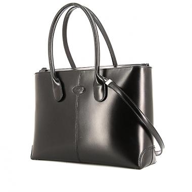 Bolso de mano Tod's D-Bag en cuero esmaltado negro