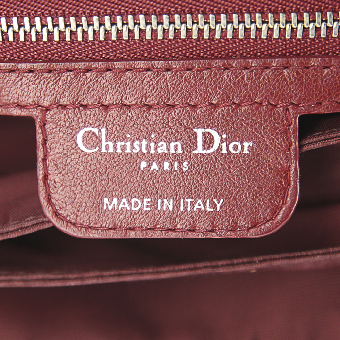 Borsa Dior Dior New Lock in pelle cannage rosso ciliegia - Detail D3