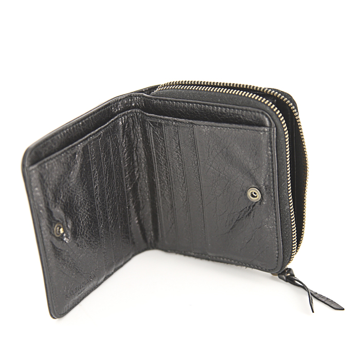 Billetera Balenciaga Classic City en cuero negro - Detail D1