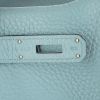 Hermes Birkin 35 cm handbag in light blue leather clémence - Detail D4 thumbnail