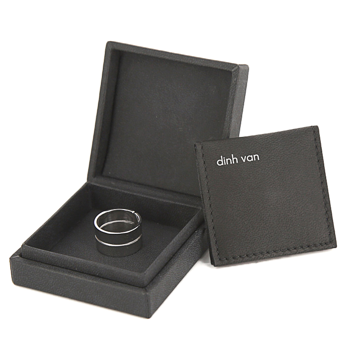 Sortija Dinh Van Seventies modelo grande en oro blanco - Detail D2