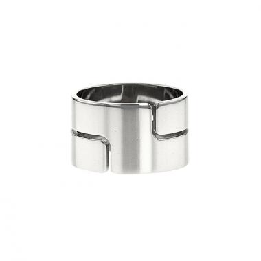 Anello Dinh Van Seventies modello grande in oro bianco