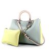 Dior Diorissimo large model handbag in green, vanilla yellow and powder pink tricolor leather - 00pp thumbnail