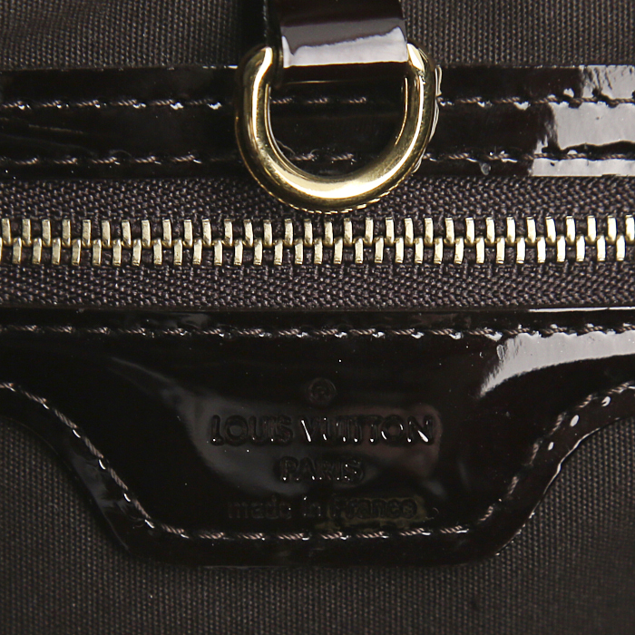 Borsa Louis Vuitton Wilshire in pelle verniciata monogram viola - Detail D3