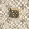 Bolso de mano Louis Vuitton en lona Monogram gris verdoso y cuero marrón oscuro - Detail D5 thumbnail