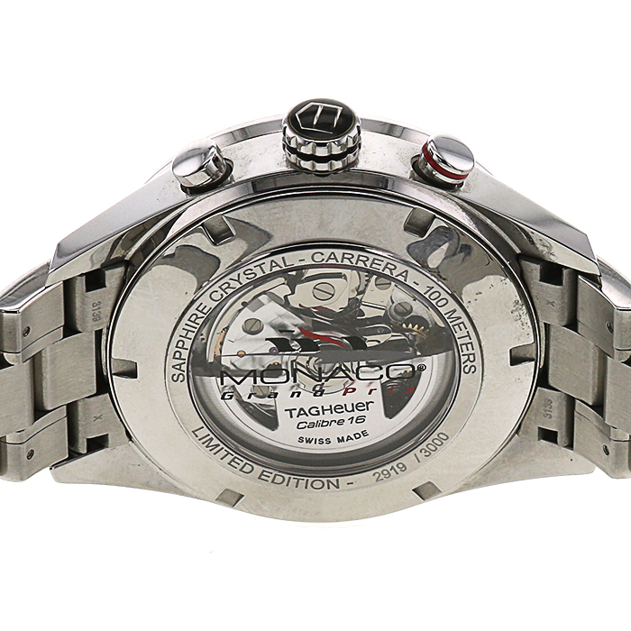 Orologio TAG Heuer Carrera-Day Date Chronographe Monaco Grand Prix Édition Limitée in acciaio Ref : CV2A1F Circa 2012 - Detail D3