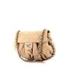 Chanel Petit Shopping shoulder bag in beige quilted leather - 00pp thumbnail