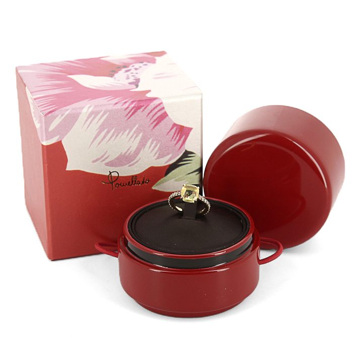 Sortija Pomellato Baby en oro rosa,  diamantes color coñac y cuarzo amarillo - Detail D2