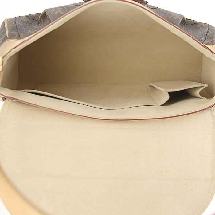 Bolso de mano Louis Vuitton Beverly en lona Monogram revestida y cuero natural - Detail D2