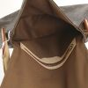 Bolso de mano Louis Vuitton Looping en lona Monogram marrón y cuero natural - Detail D2 thumbnail