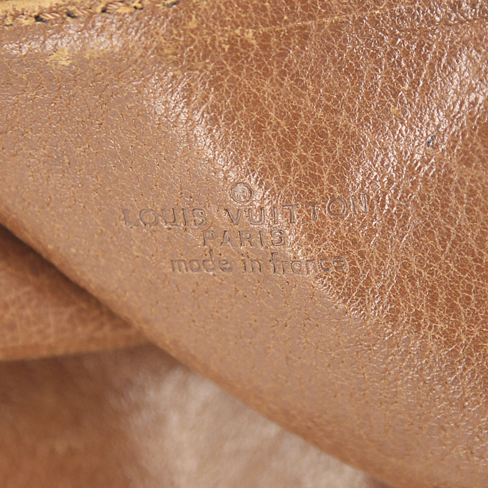 Louis Vuitton pouch in brown monogram canvas and natural leather - Detail D3