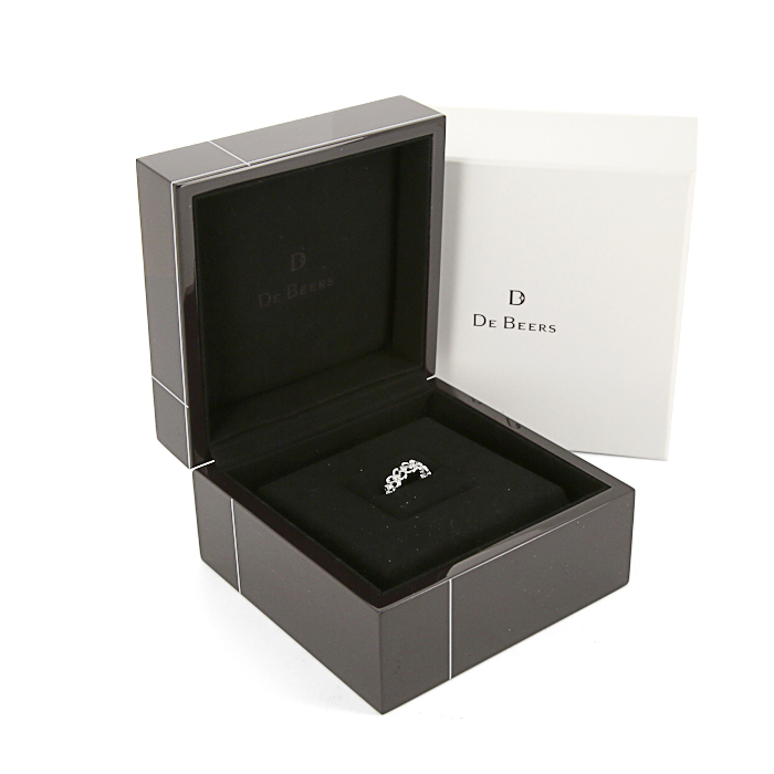 Bague De Beers Swan en or blanc et diamants - Detail D2