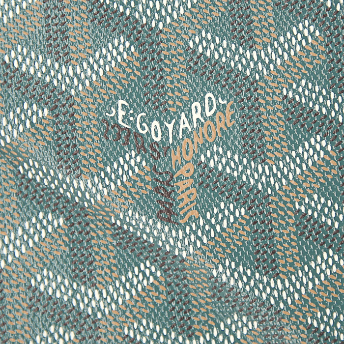 Borsa a tracolla Goyard Belvedère modello grande in tela monogram verde e pelle verde - Detail D3