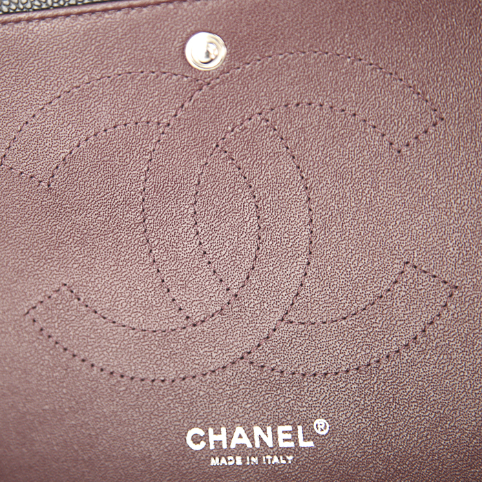 Borsa Chanel Timeless jumbo in pelle martellata e trapuntata nera - Detail D4