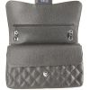 Chanel Timeless jumbo handbag in black quilted grained leather - Detail D5 thumbnail