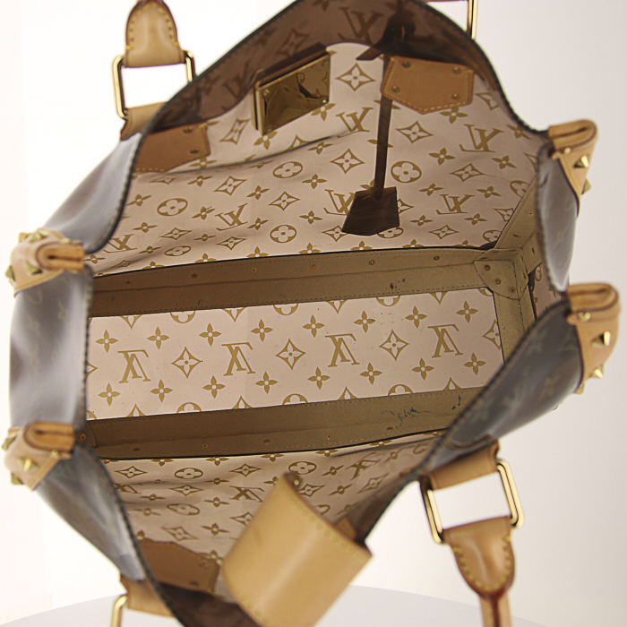 Louis Vuitton Louis Vuitton Ambre handbag in plastic and natural leather - Detail D2